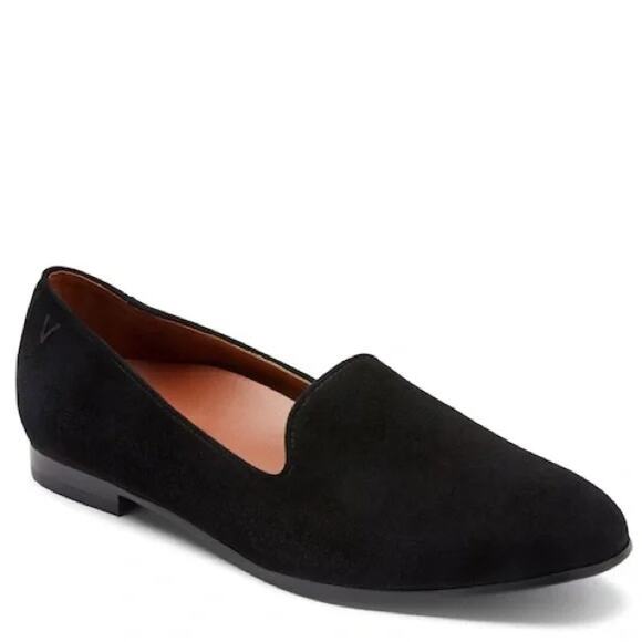 Vionic Willa loafers women’s size 6 black suede leather slip on comfort basic - Picture 1 of 7